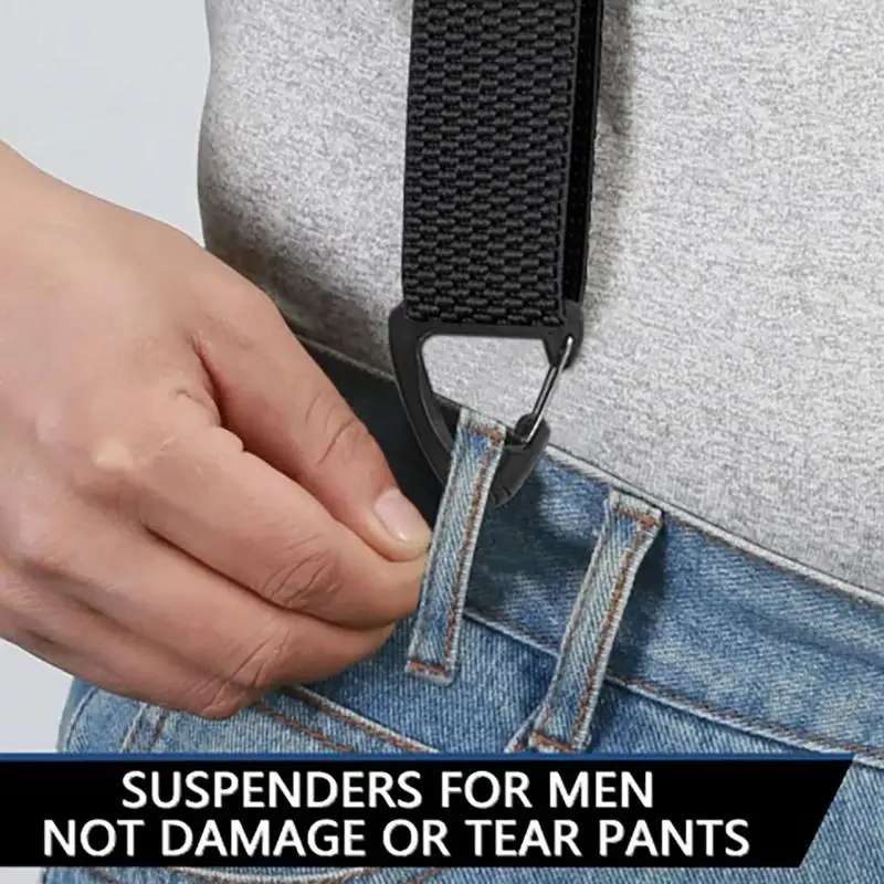 ●1Pc Y-Type Back Design Tactical Hidden Suspenders For Men Heavy Duty Work Under Clothes Daily Wear Accerssories