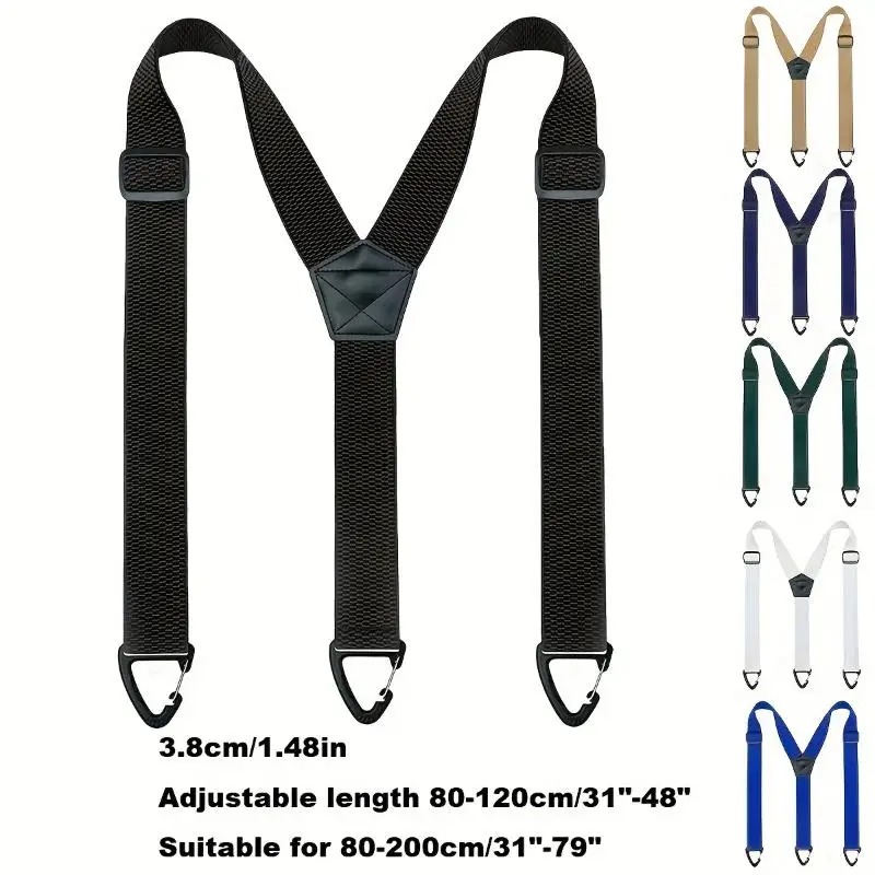 ●1Pc Y-Type Back Design Tactical Hidden Suspenders For Men Heavy Duty Work Under Clothes Daily Wear Accerssories