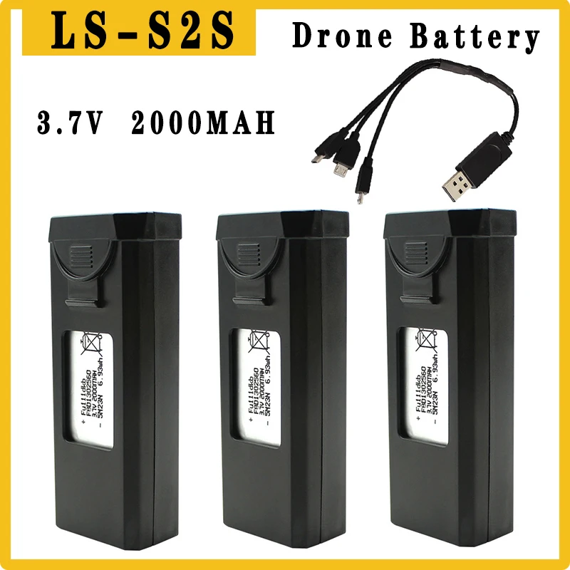 Original S2S Drones Battery 3.7V 2000mAh RC Qudcopter Battery Spare Part Battery For S2S Mini Drone Battery With Charger