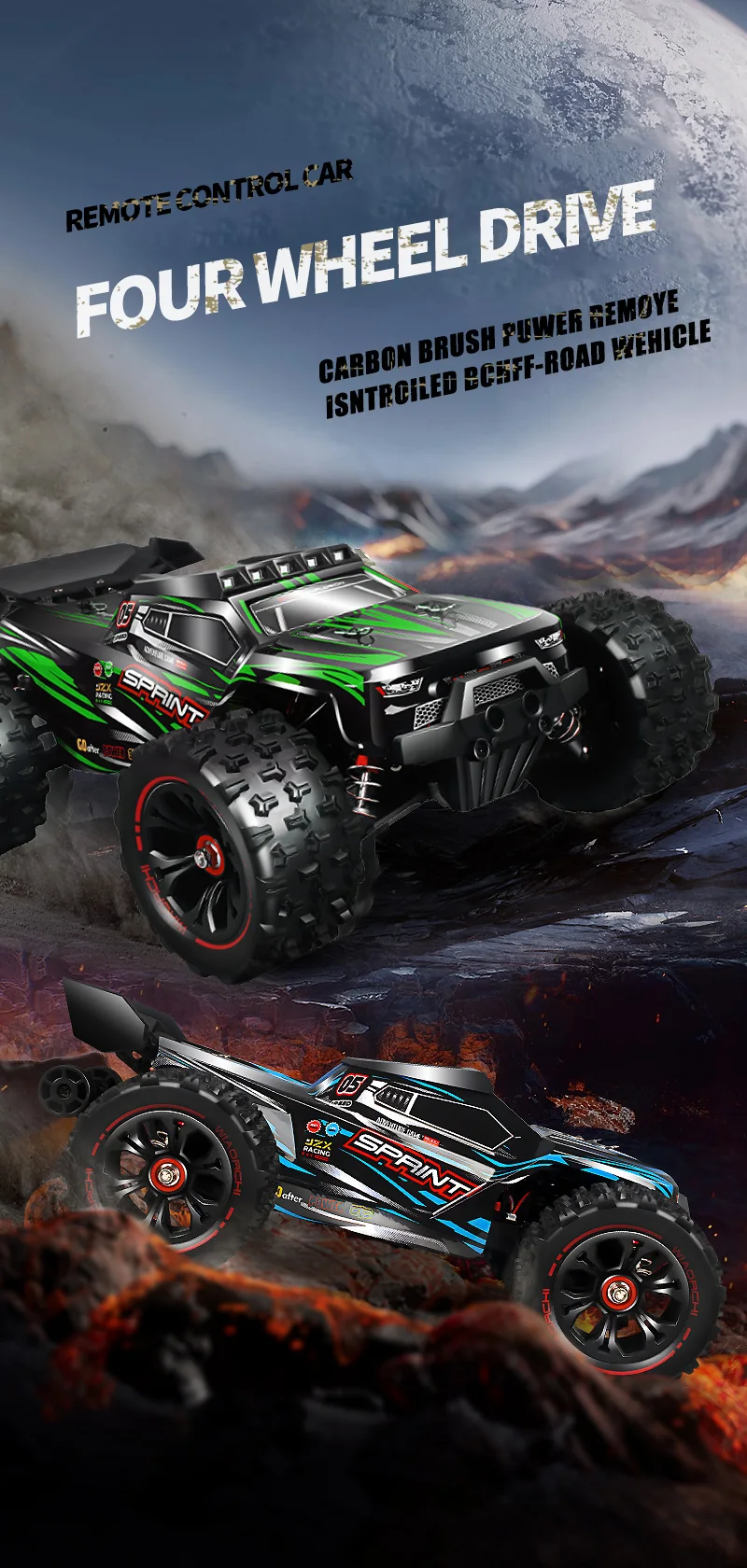 1:16 85KM/H Or 50KM/H 4WD RC Car With LED Remote Control Cars High Speed Drift Monster 4x4 Truck for Kids vs Wltoys 124017 Toys