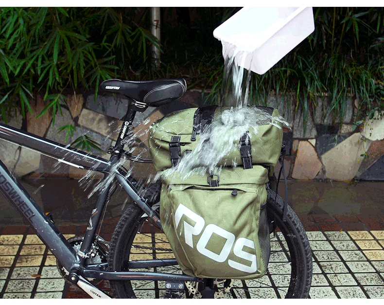 Bicycle Bag 50L Nylon Bike Bag Rear Rack Trunk Bike Luggage Back Seat Pannier Reflective Cycling Storage Bag Bicycle Accessories