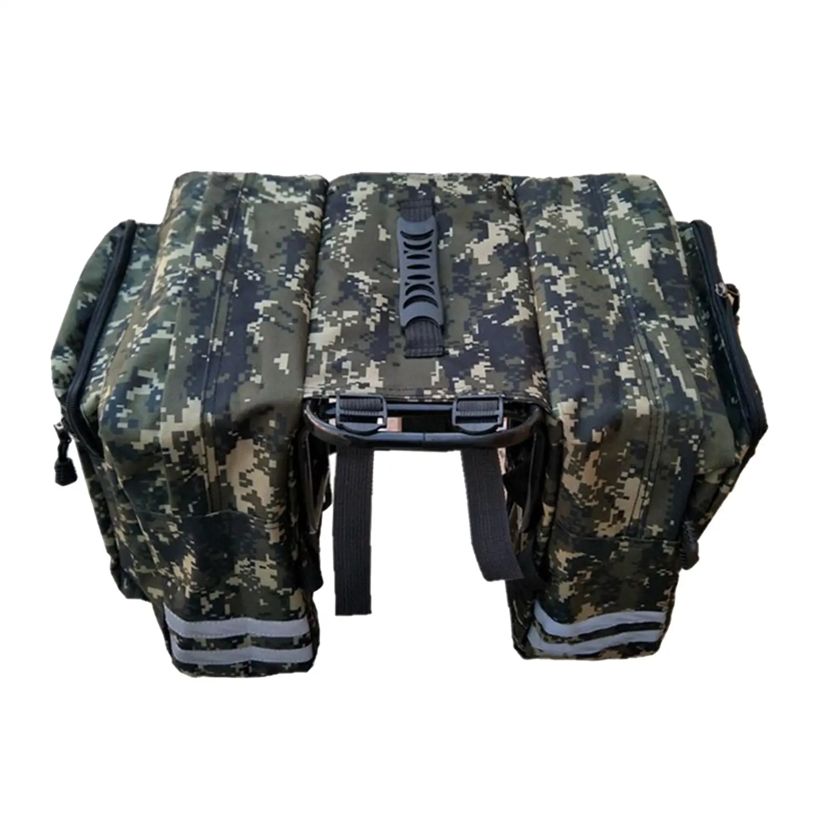 Bicycle Bag 50L Nylon Bike Bag Rear Rack Trunk Bike Luggage Back Seat Pannier Reflective Cycling Storage Bag Bicycle Accessories
