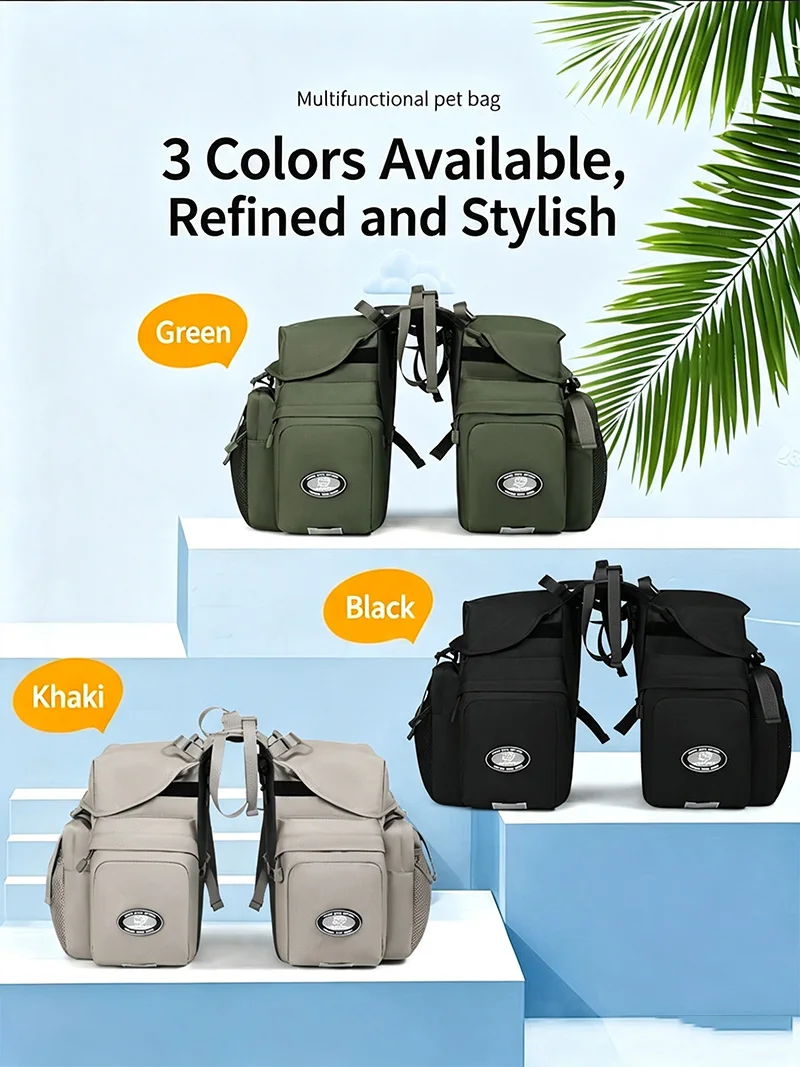 Bicycle Bag 50L Nylon Bike Bag Rear Rack Trunk Bike Luggage Back Seat Pannier Reflective Cycling Storage Bag Bicycle Accessories