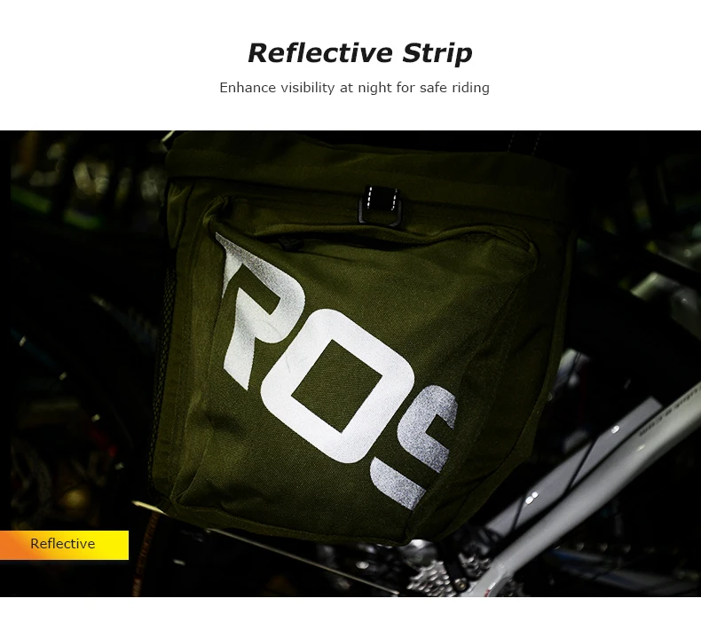 Bicycle Bag 50L Nylon Bike Bag Rear Rack Trunk Bike Luggage Back Seat Pannier Reflective Cycling Storage Bag Bicycle Accessories