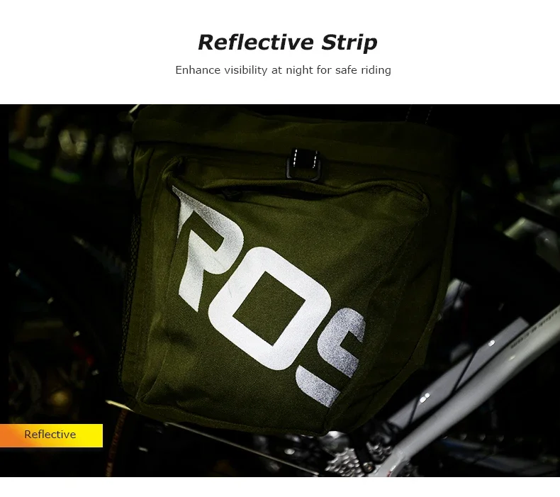 2026 Bicycle Bag 50L Nylon Bike Rear Rack Trunk Bike Luggage Back Seat Pannier Reflective Cycling Storage Bicycle Accessories