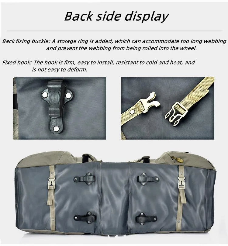 2026 Bicycle Bag 50L Nylon Bike Rear Rack Trunk Bike Luggage Back Seat Pannier Reflective Cycling Storage Bicycle Accessories
