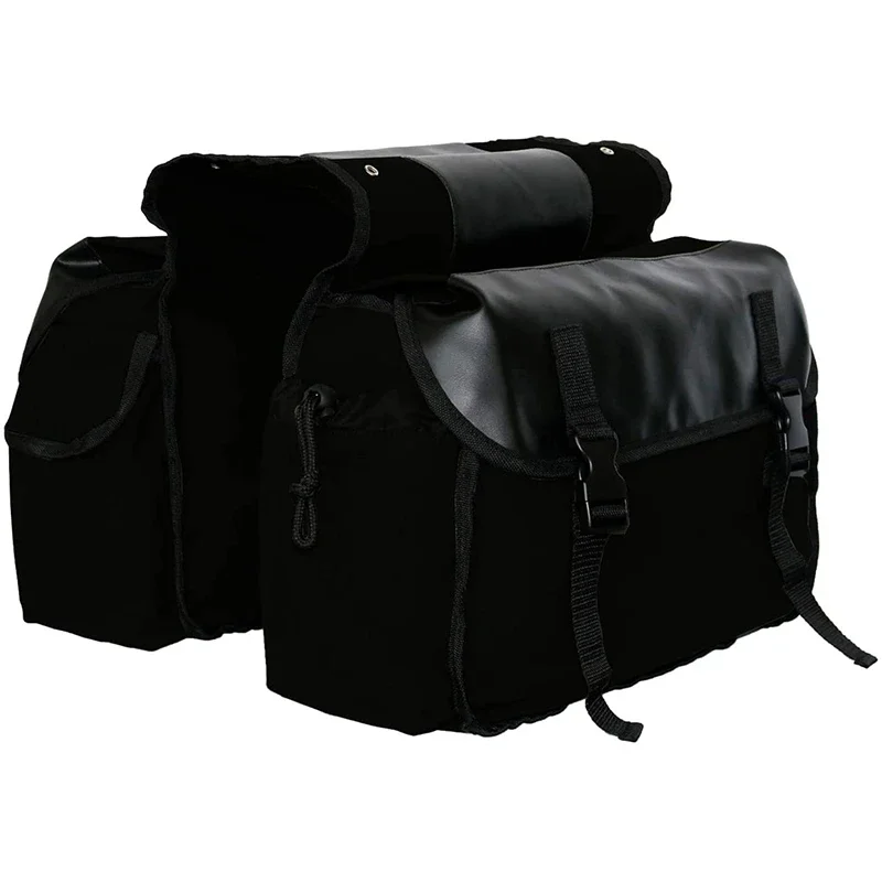 2026 Bicycle Bag 50L Nylon Bike Rear Rack Trunk Bike Luggage Back Seat Pannier Reflective Cycling Storage Bicycle Accessories