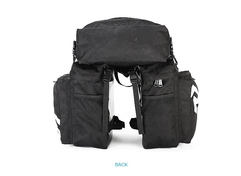 2026 Bicycle Bag 50L Nylon Bike Rear Rack Trunk Bike Luggage Back Seat Pannier Reflective Cycling Storage Bicycle Accessories