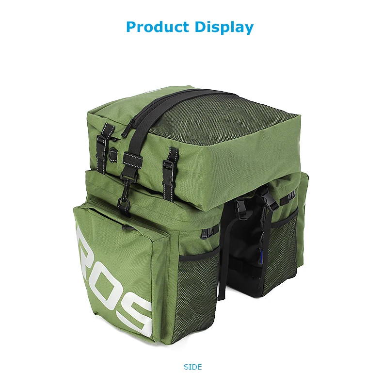 2026 Bicycle Bag 50L Nylon Bike Rear Rack Trunk Bike Luggage Back Seat Pannier Reflective Cycling Storage Bicycle Accessories