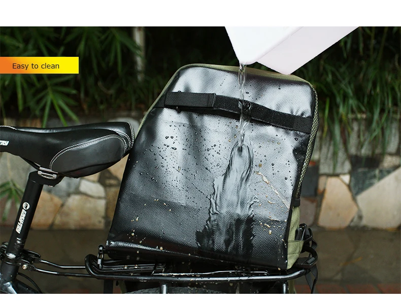 2026 Bicycle Bag 50L Nylon Bike Rear Rack Trunk Bike Luggage Back Seat Pannier Reflective Cycling Storage Bicycle Accessories
