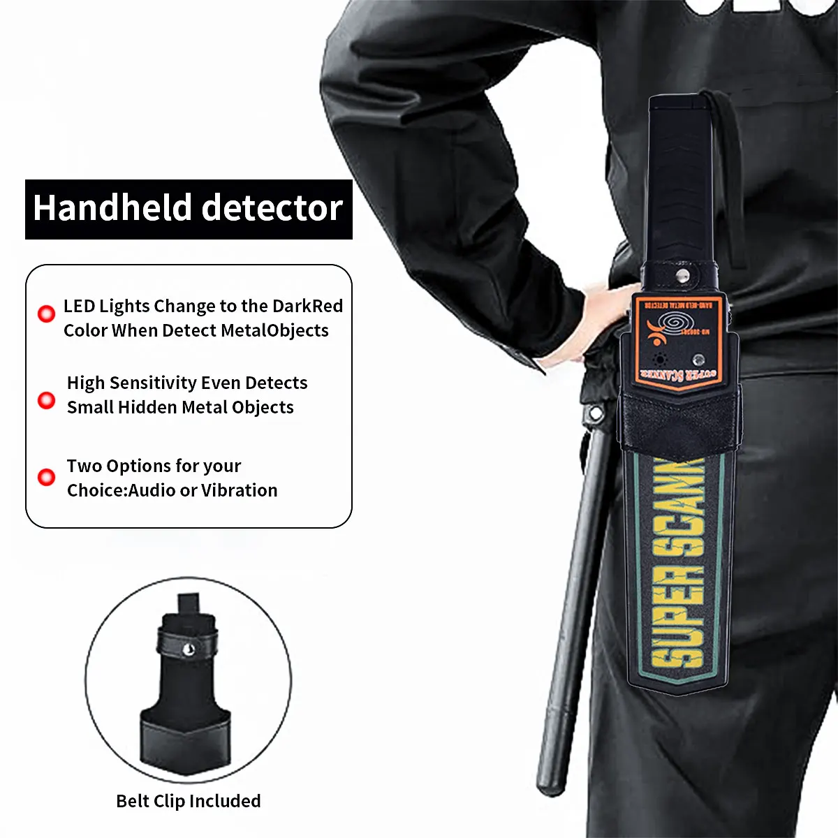 LAOLAU Metal Detector Handheld Metal Detection Outdoor Gold Finder Portable Scanner Depth Wall Detector Safe Checking