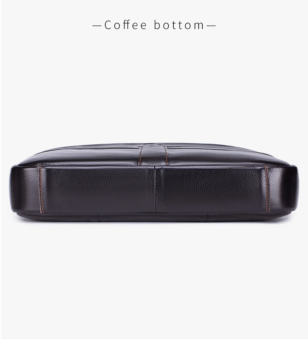 Leather Men's Briefcase, Large Capacity Business Office Bag, Cowhide Computer Bag, Can Be Carried by Hand or Shoulder
