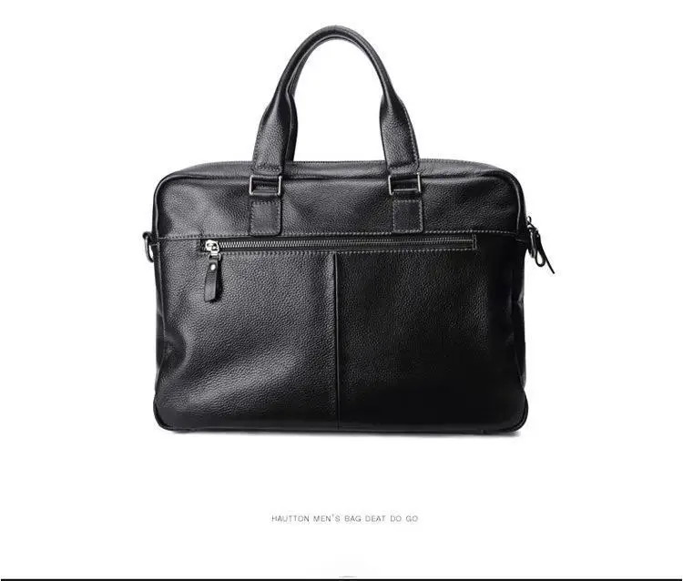 High Quality Cowhide Men's Business Handbag shoulder bag 100% Genuine leather Briefcase for men Commuting crossbody bag