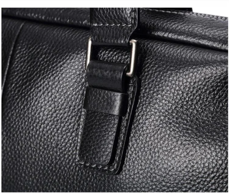 High Quality Cowhide Men's Business Handbag shoulder bag 100% Genuine leather Briefcase for men Commuting crossbody bag