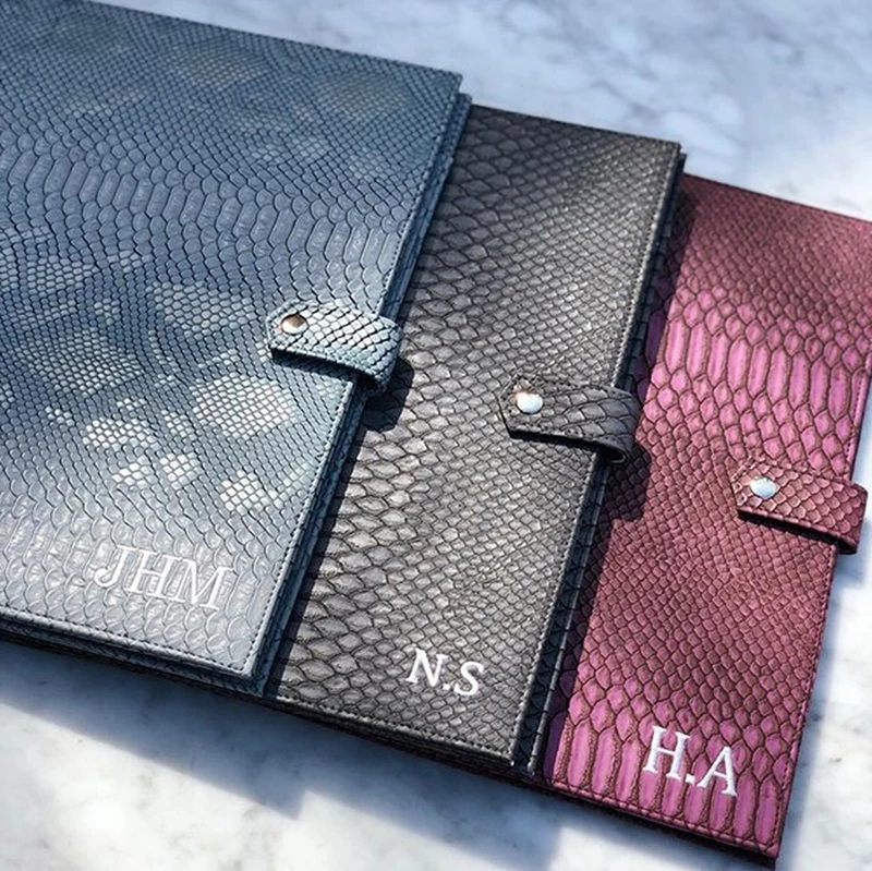 XMESSUN Fashion Customized Folders File Laptop Embrossed Snake Pattern Pouch Bag For Macbook Air Pro 13 inch 2026 Trendy Bag