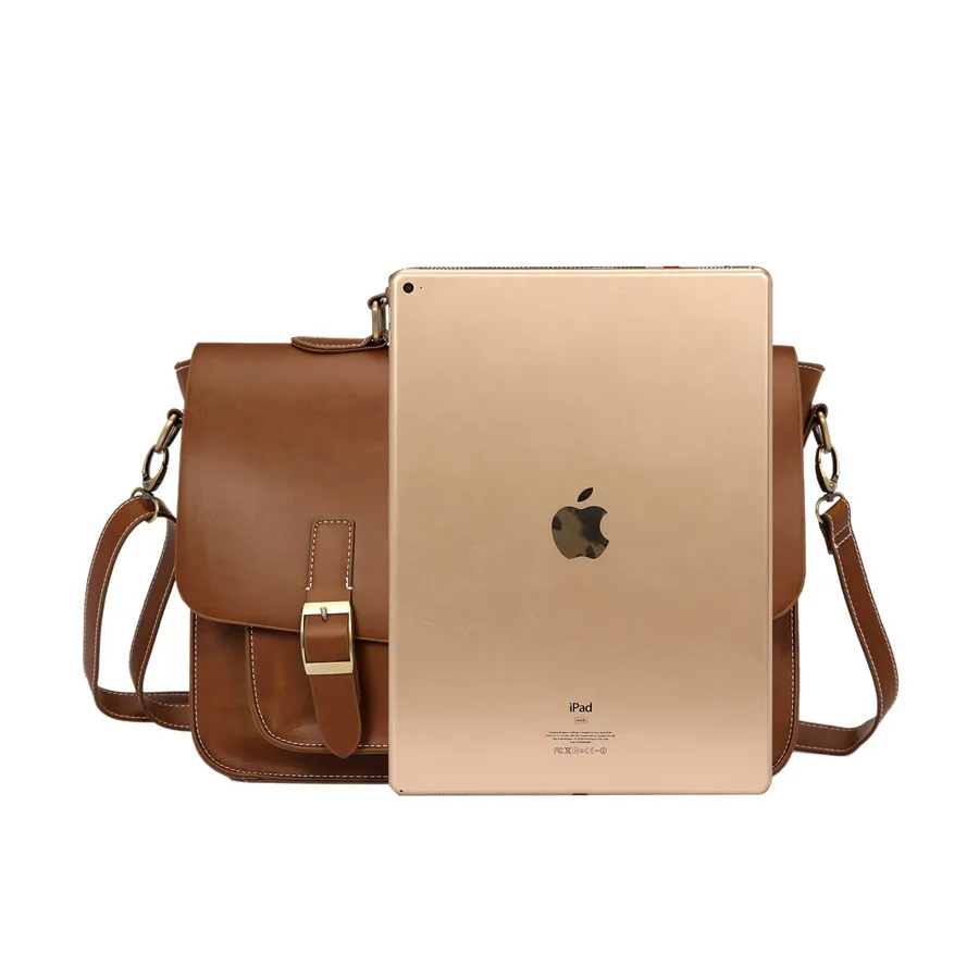GUMST Men's Briefcase Handbag Crazy Horse Pu Leather Messenger Travel Bag Business Men Tote Bags Man Casual Crossbody Briefcases