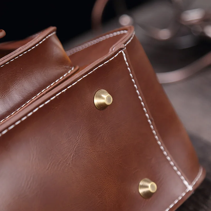 GUMST Men's Briefcase Handbag Crazy Horse Pu Leather Messenger Travel Bag Business Men Tote Bags Man Casual Crossbody Briefcases