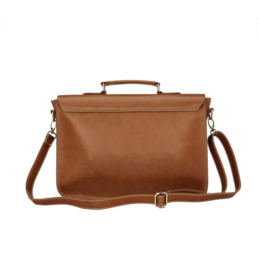 GUMST Men's Briefcase Handbag Crazy Horse Pu Leather Messenger Travel Bag Business Men Tote Bags Man Casual Crossbody Briefcases