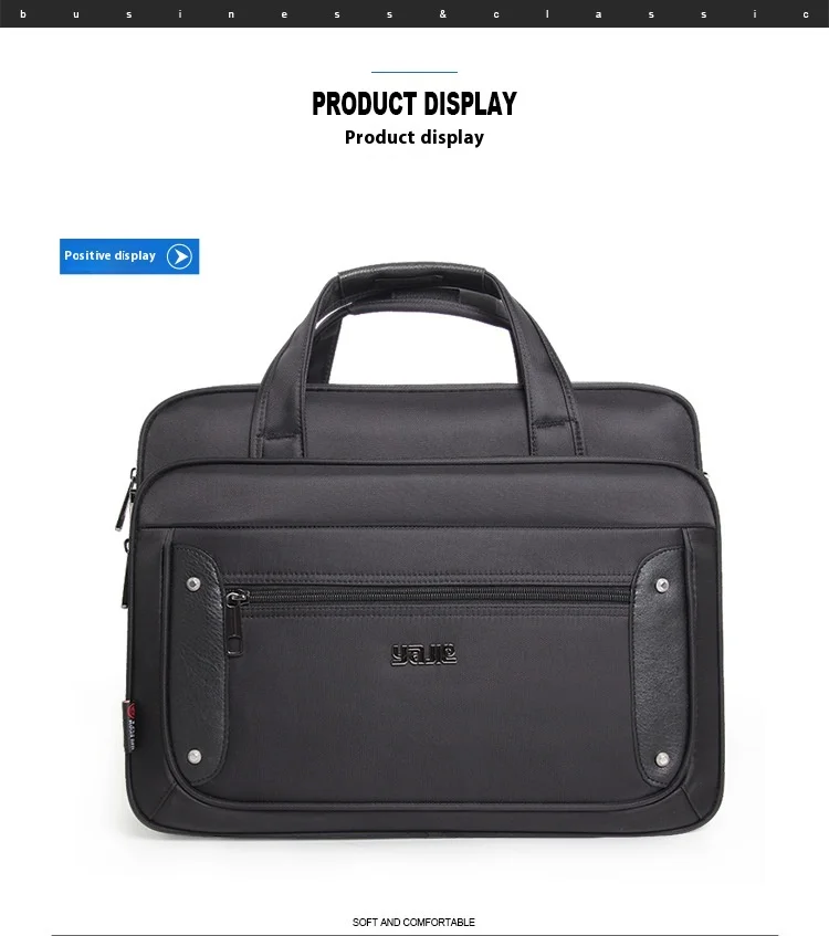 Large Capacity Briefcase Bag Men Business Bags 14 15.6 inch 17 inch 19 Laptop Bag Shoulder Bags Canvas Handbags Messenger Bag