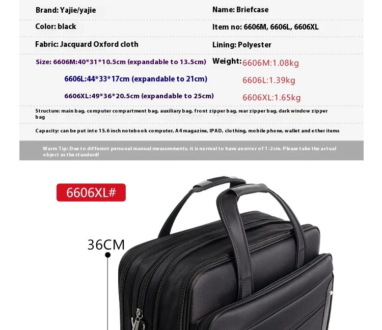 Large Capacity Briefcase Bag Men Business Bags 14 15.6 inch 17 inch 19 Laptop Bag Shoulder Bags Canvas Handbags Messenger Bag