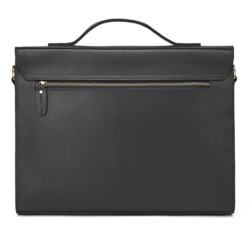 Luufan Genuine Leather Men's Briefcase Bag Fit 14" Laptop Business Handbags Daily Working Tote Cow Leather Male Computer bags
