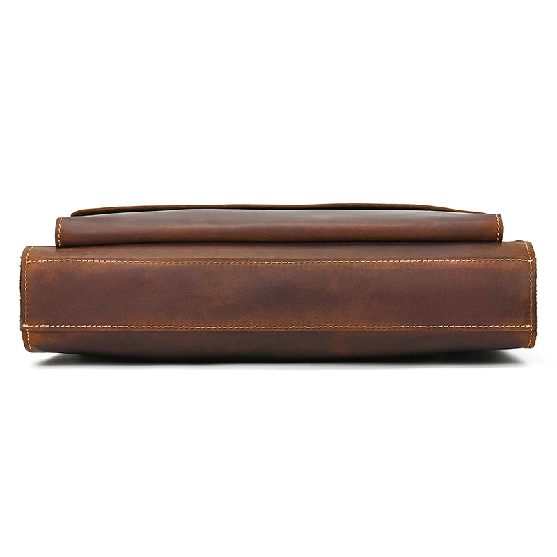 Luufan Genuine Leather Men's Briefcase Bag Fit 14" Laptop Business Handbags Daily Working Tote Cow Leather Male Computer bags