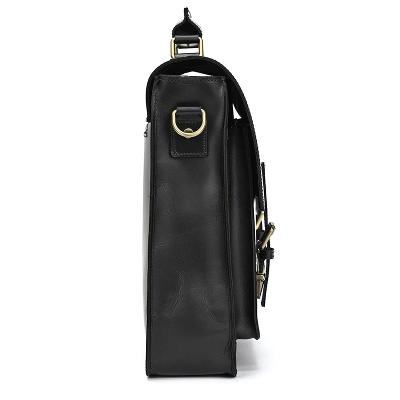 Newsbirds Large Capacity Men's Leather Bag Real Cowskin Men Briefcase Bag Laptop Business Bag For 15.6 Inch PC Computer Bag Male