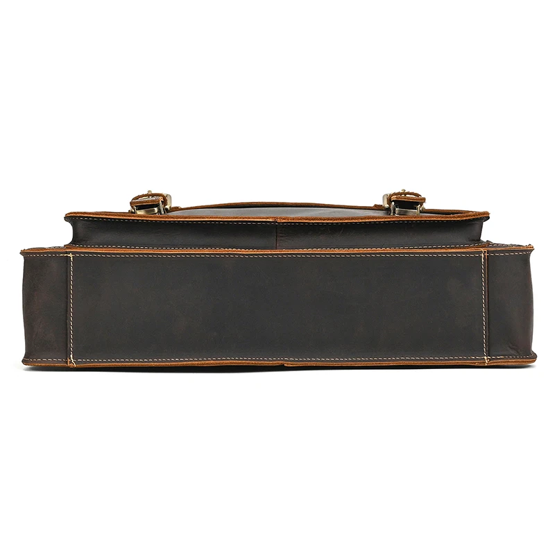 Newsbirds Large Capacity Men's Leather Bag Real Cowskin Men Briefcase Bag Laptop Business Bag For 15.6 Inch PC Computer Bag Male