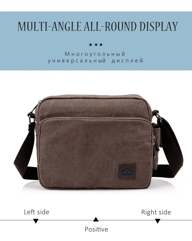 Canvas Bag Men Vintage Cross Body Shoulder Bag Multifunction Casual Travel Messenger Wallet Bolso Outdoor Travel Bag Briefcases