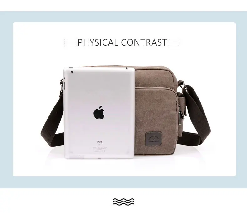 Canvas Bag Men Vintage Cross Body Shoulder Bag Multifunction Casual Travel Messenger Wallet Bolso Outdoor Travel Bag Briefcases