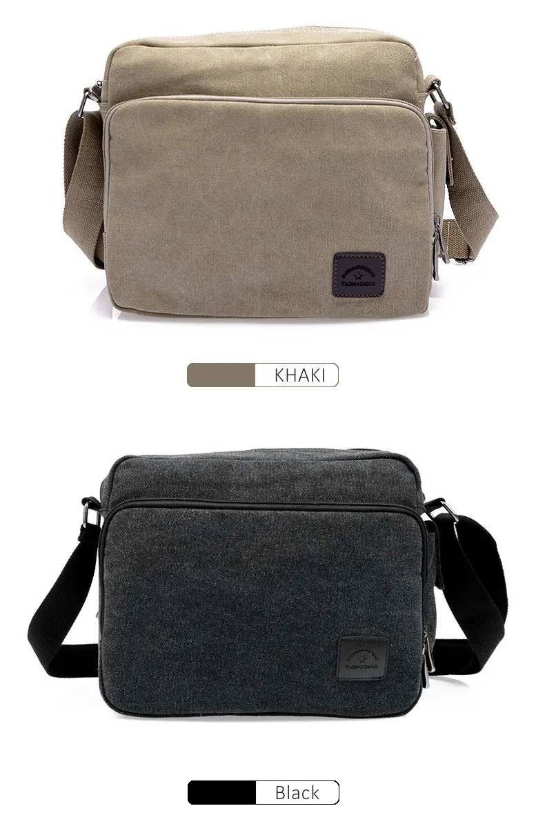 Canvas Bag Men Vintage Cross Body Shoulder Bag Multifunction Casual Travel Messenger Wallet Bolso Outdoor Travel Bag Briefcases
