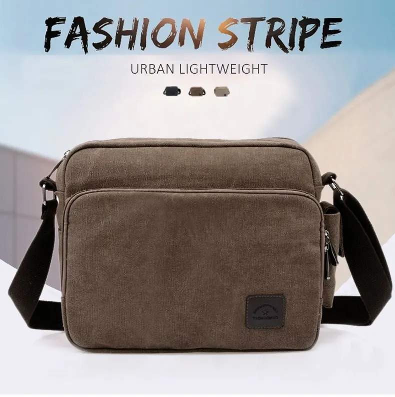 Canvas Bag Men Vintage Cross Body Shoulder Bag Multifunction Casual Travel Messenger Wallet Bolso Outdoor Travel Bag Briefcases