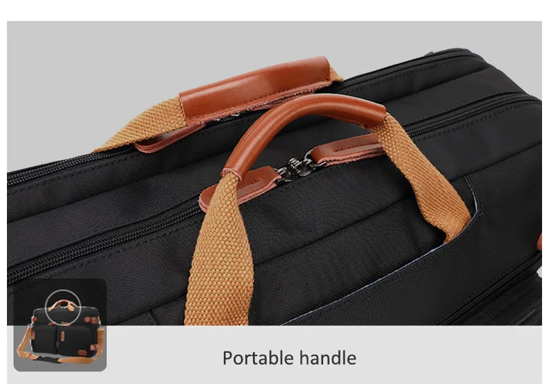 17 Inch Convertible Briefcase Men Business Handbag Messenger Bag Casual Laptop Multifunctional Travel Bags For Male Big XA161ZC