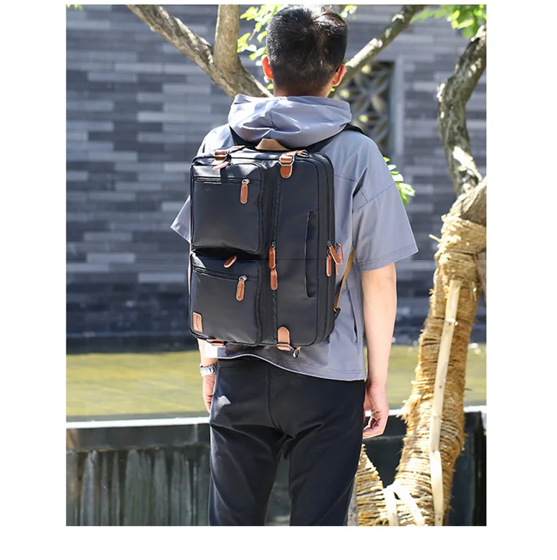 17 Inch Convertible Briefcase Men Business Handbag Messenger Bag Casual Laptop Multifunctional Travel Bags For Male Big XA161ZC