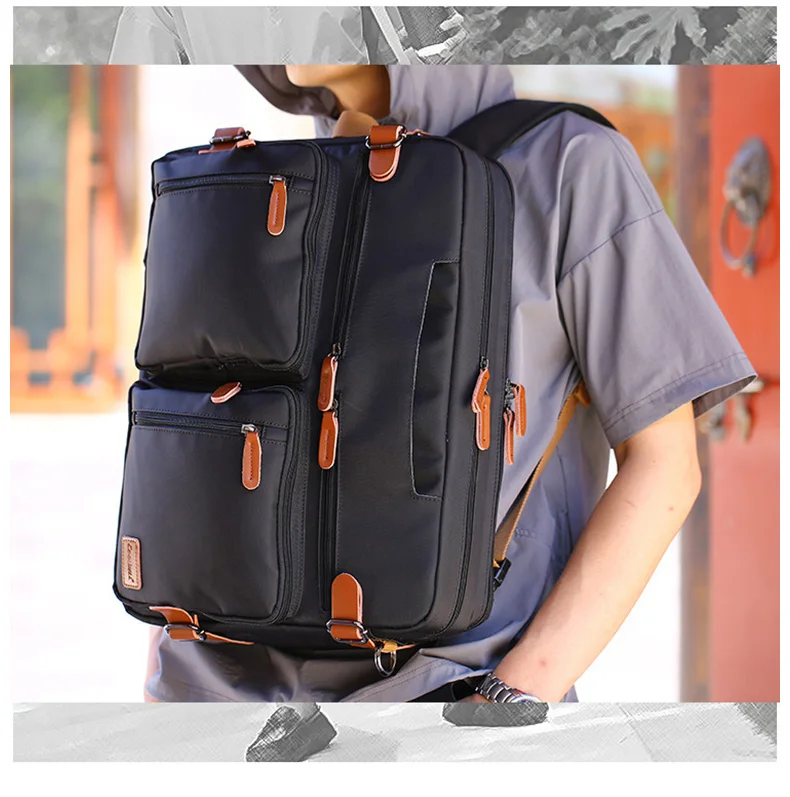 17 Inch Convertible Briefcase Men Business Handbag Messenger Bag Casual Laptop Multifunctional Travel Bags For Male Big XA161ZC