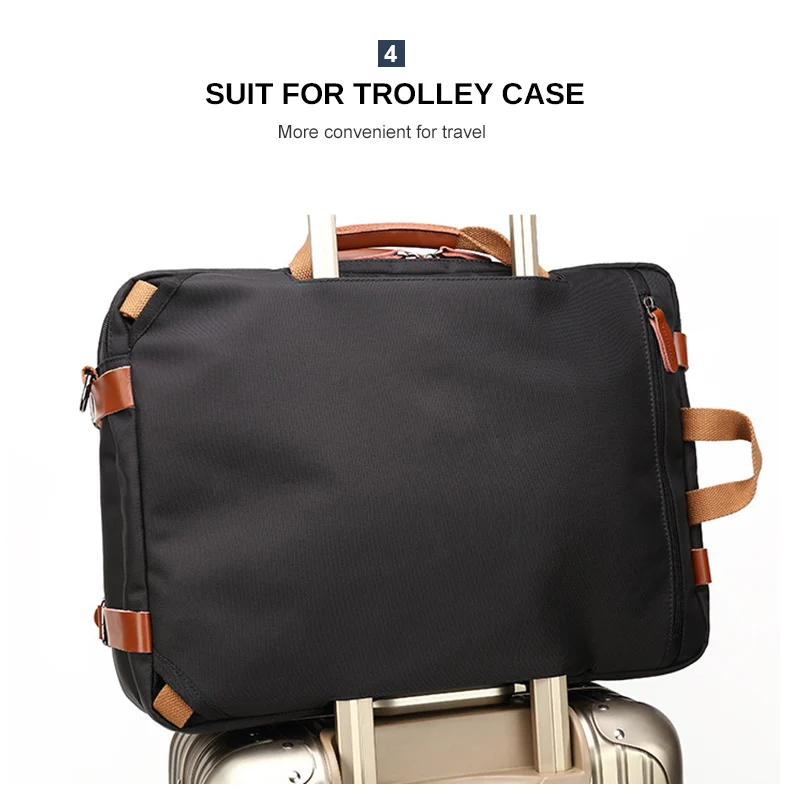 17 Inch Convertible Briefcase Men Business Handbag Messenger Bag Casual Laptop Multifunctional Travel Bags For Male Big XA161ZC