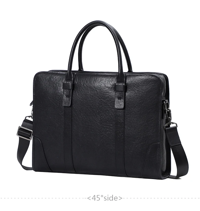 Coffee / Black Men Bag Handbag Genuine Leather Laptop Briefcase Male Shoulder Messenger Bags Large Capacity Men Briefcases