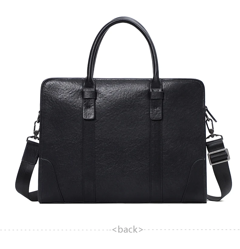 Coffee / Black Men Bag Handbag Genuine Leather Laptop Briefcase Male Shoulder Messenger Bags Large Capacity Men Briefcases