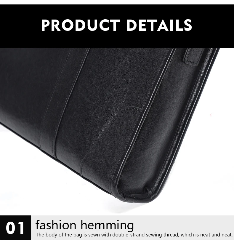 Coffee / Black Men Bag Handbag Genuine Leather Laptop Briefcase Male Shoulder Messenger Bags Large Capacity Men Briefcases