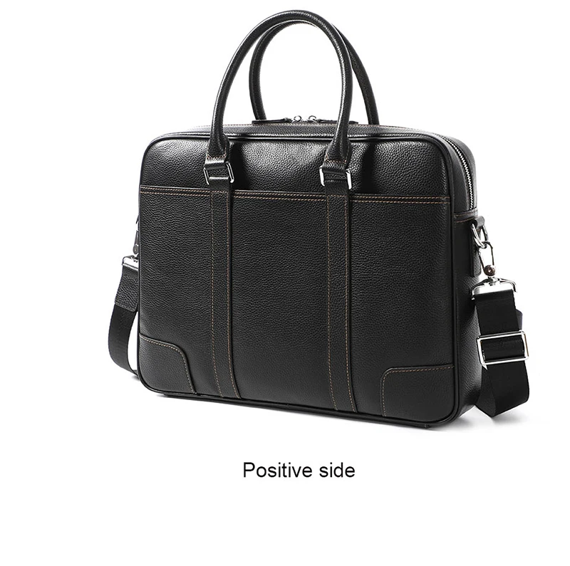 Famous Brand Man Briefcase Genuine Leather Men Bag Fashion Male Shoulder Laptop Bag Handbag Business Cow Leather Men's Briefcase