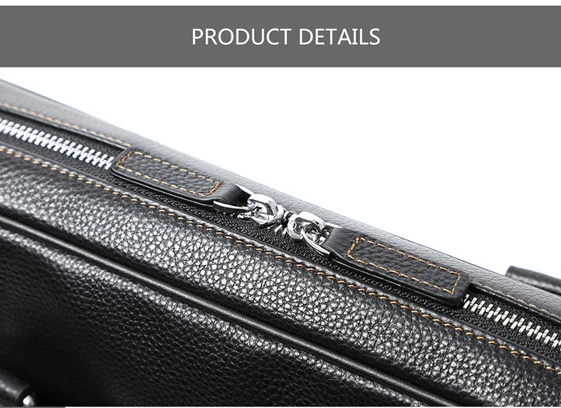 Famous Brand Man Briefcase Genuine Leather Men Bag Fashion Male Shoulder Laptop Bag Handbag Business Cow Leather Men's Briefcase