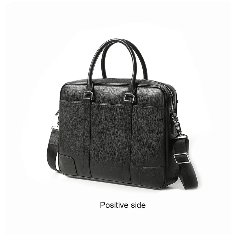 Famous Brand Man Briefcase Genuine Leather Men Bag Fashion Male Shoulder Laptop Bag Handbag Business Cow Leather Men's Briefcase