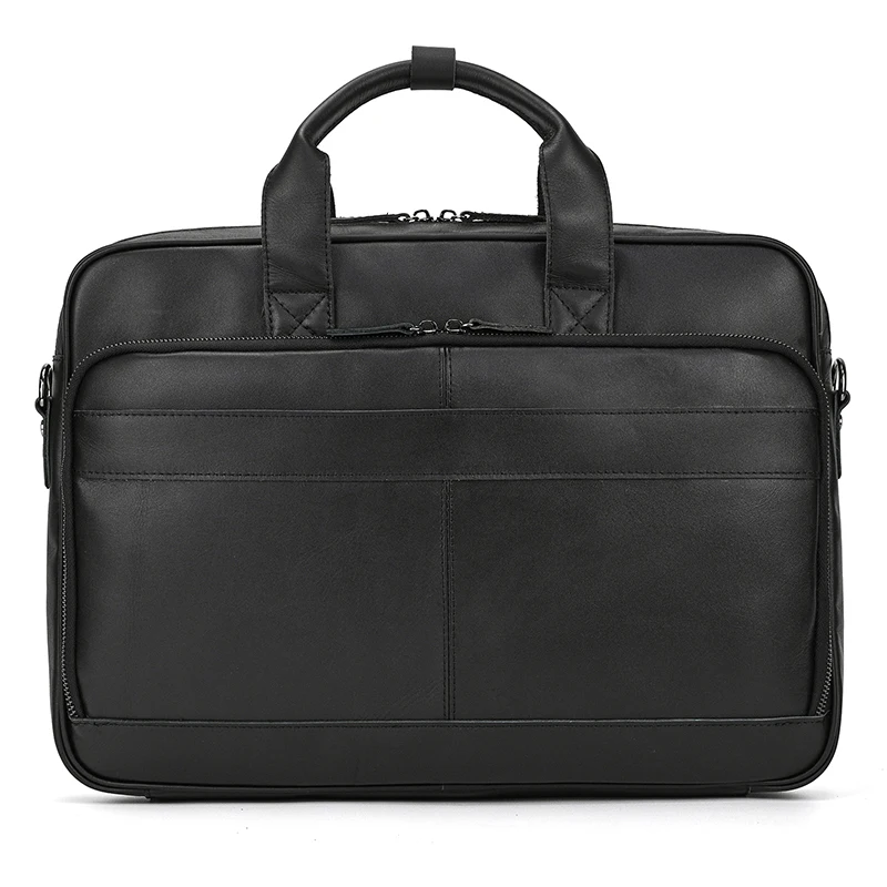 Retro Laptop Briefcase Bag Genuine Leather Handbags Casual 15.6' Business Bag Daily Working Tote Bags Men Male Bag for Documents