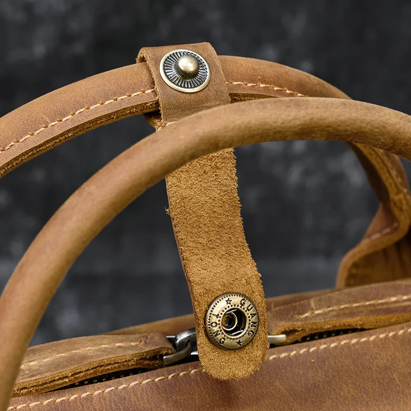 Retro Laptop Briefcase Bag Genuine Leather Handbags Casual 15.6' Business Bag Daily Working Tote Bags Men Male Bag for Documents