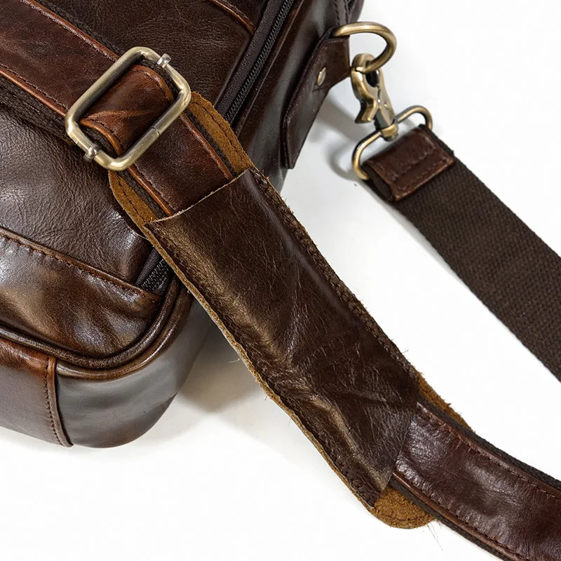 Retro Laptop Briefcase Bag Genuine Leather Handbags Casual 15.6' Business Bag Daily Working Tote Bags Men Male Bag for Documents