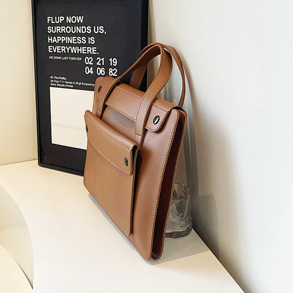 Business Office Luxury Personalized Briefcase Commuting Woman PU Leather Large Capacity Documrnt Bag Travel 14 Inch Laptop Bag