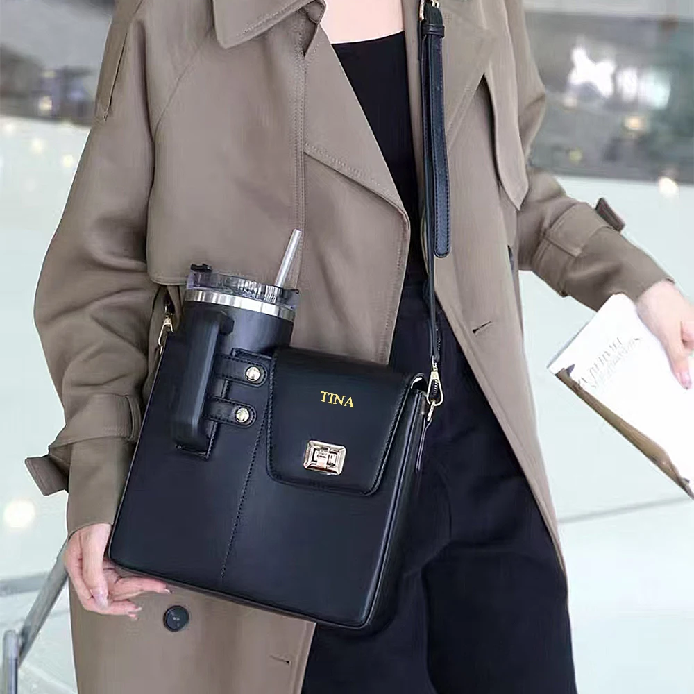 Business Office Luxury Personalized Briefcase Commuting Woman PU Leather Large Capacity Documrnt Bag Travel 14 Inch Laptop Bag