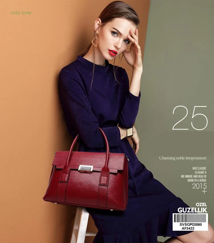 2025 New Genuine Leather Briefcase Women Handbags Large Capacity Ladies Fashion Cowhide Shoulder Messenger Bags Portable