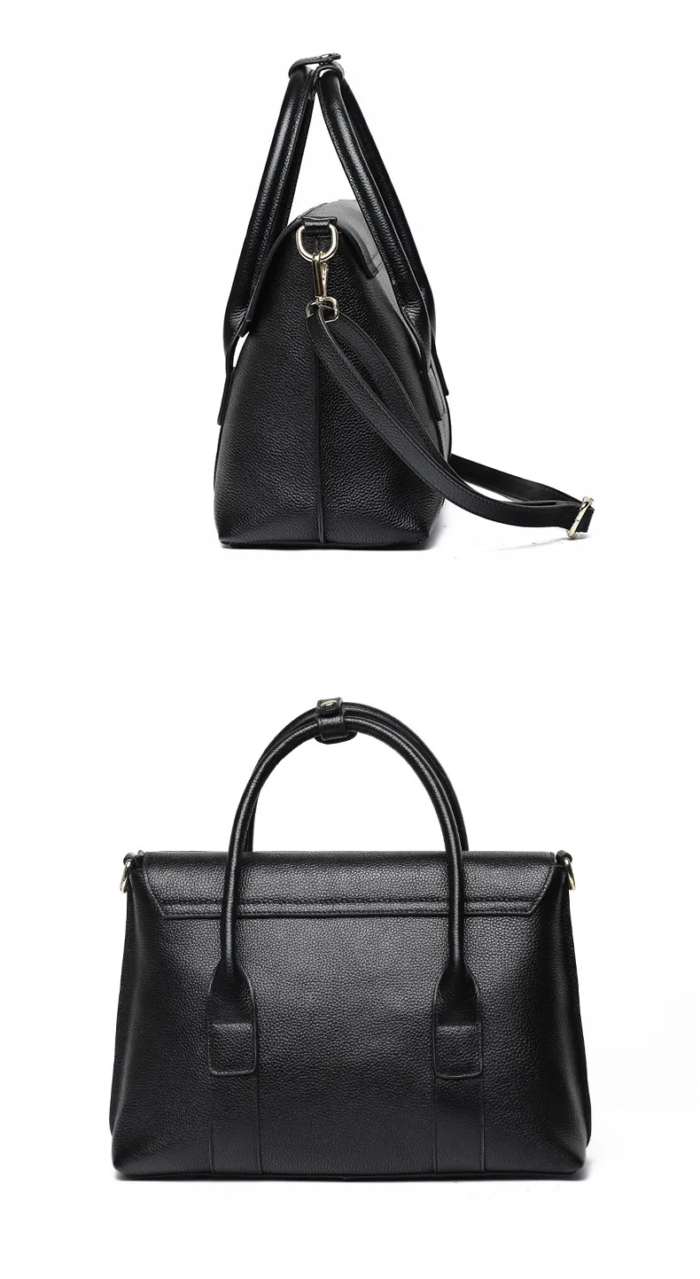 2025 New Genuine Leather Briefcase Women Handbags Large Capacity Ladies Fashion Cowhide Shoulder Messenger Bags Portable