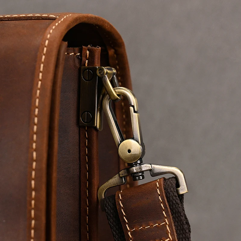 Luufan Men's Laptop Briefcase Genuine Leather Handbag Casual Daily Working Tote Male Computer Bag Shoulder Bags For A4 Documents